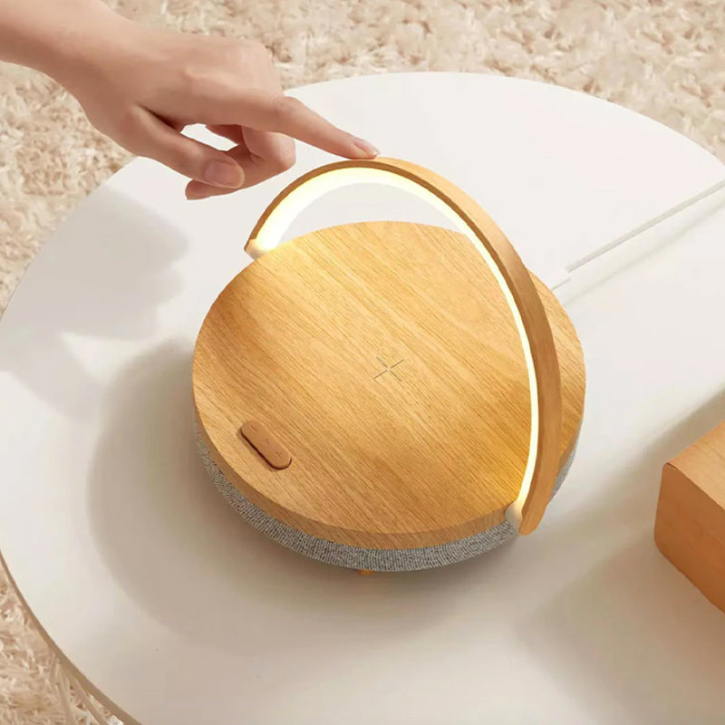 Frendorf | Louis - Multifunktionale Schlafzimmerlampe mit Bluetooth-Lautsprecher und drahtlosem Ladegerät