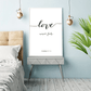 Wandkunst mit Bibelversen zum Thema Liebe und Glaube