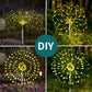 4 Stück Solar Feuerwerk Gartenlampen - Wetterfeste LED Dekorationsbeleuchtung, Solarenergie für Garten und Patio