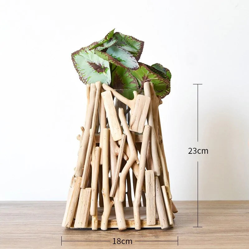 Natürliche Brenches Vase | Vollholz