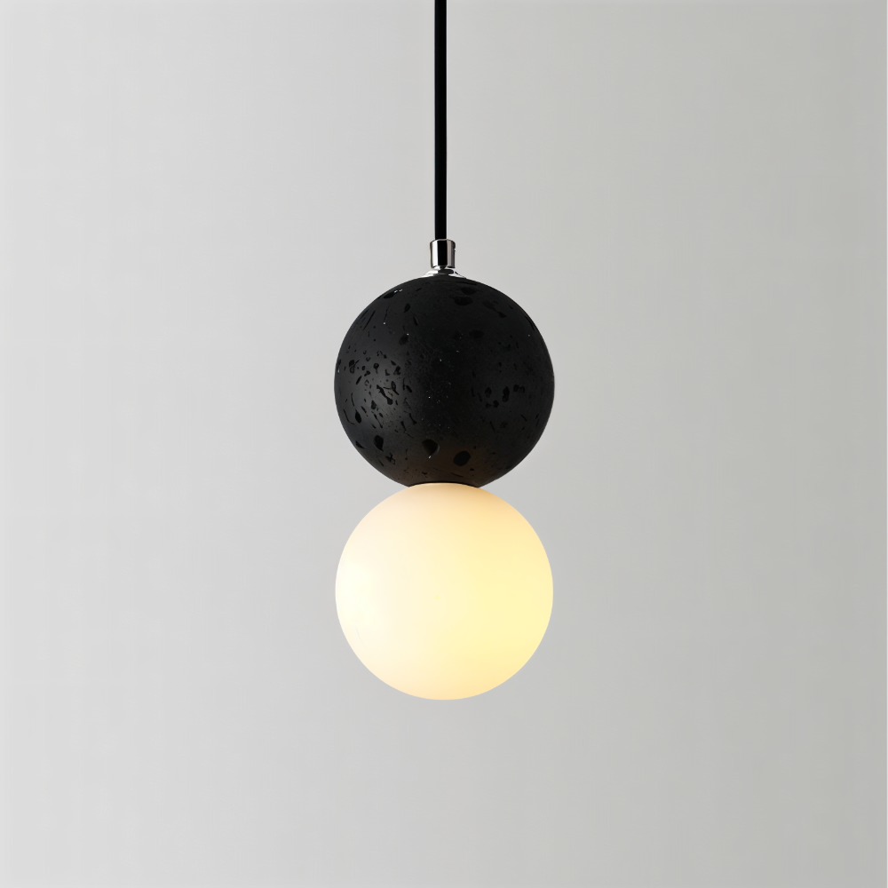 Frendorf | LumeGlobe Pendelleuchte - Doppelkugel Pendelleuchte für den Esstisch - Glas Hängekugel Lampe