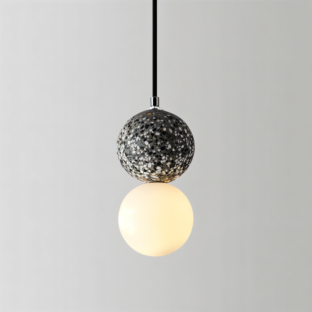 Frendorf | LumeGlobe Pendelleuchte - Doppelkugel Pendelleuchte für den Esstisch - Glas Hängekugel Lampe