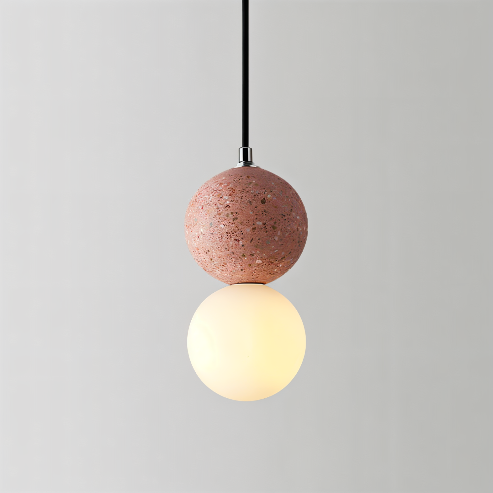 Frendorf | LumeGlobe Pendelleuchte - Doppelkugel Pendelleuchte für den Esstisch - Glas Hängekugel Lampe