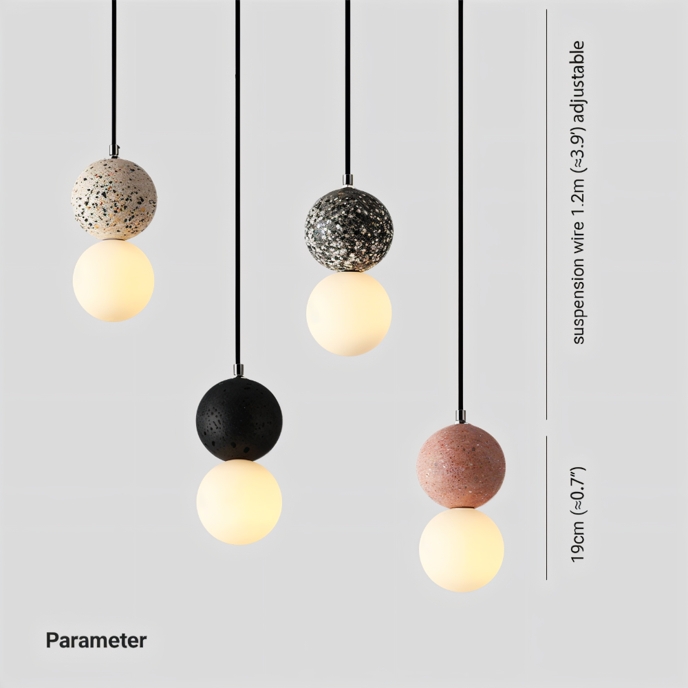 Frendorf | LumeGlobe Pendelleuchte - Doppelkugel Pendelleuchte für den Esstisch - Glas Hängekugel Lampe