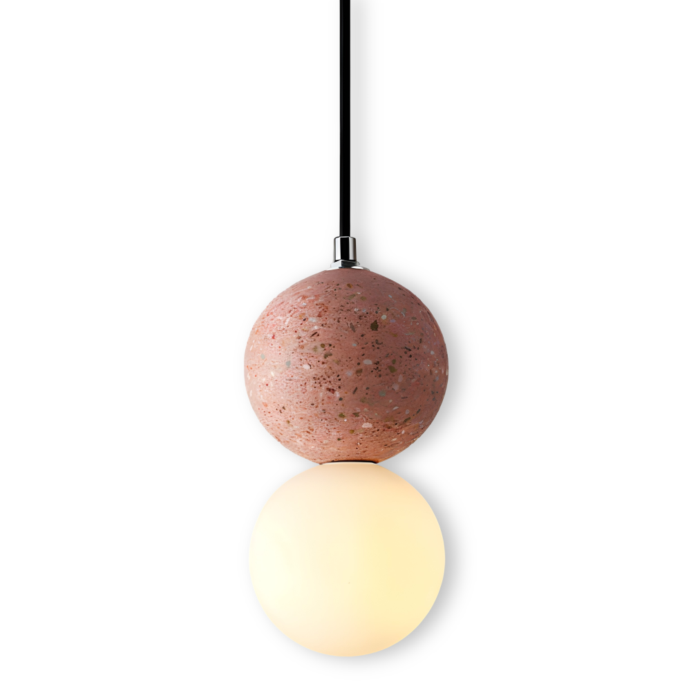 Frendorf | LumeGlobe Pendelleuchte - Doppelkugel Pendelleuchte für den Esstisch - Glas Hängekugel Lampe