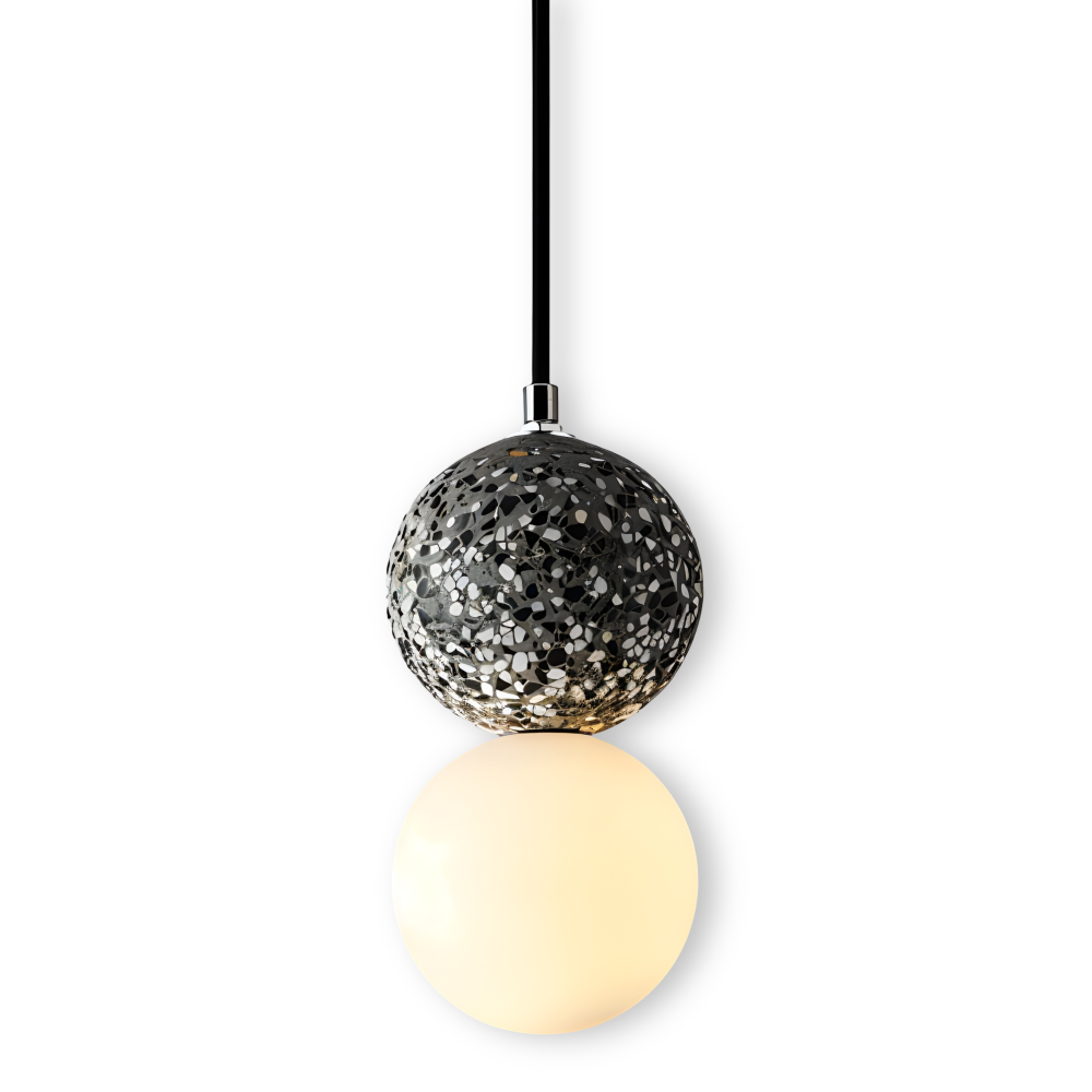 Frendorf | LumeGlobe Pendelleuchte - Doppelkugel Pendelleuchte für den Esstisch - Glas Hängekugel Lampe