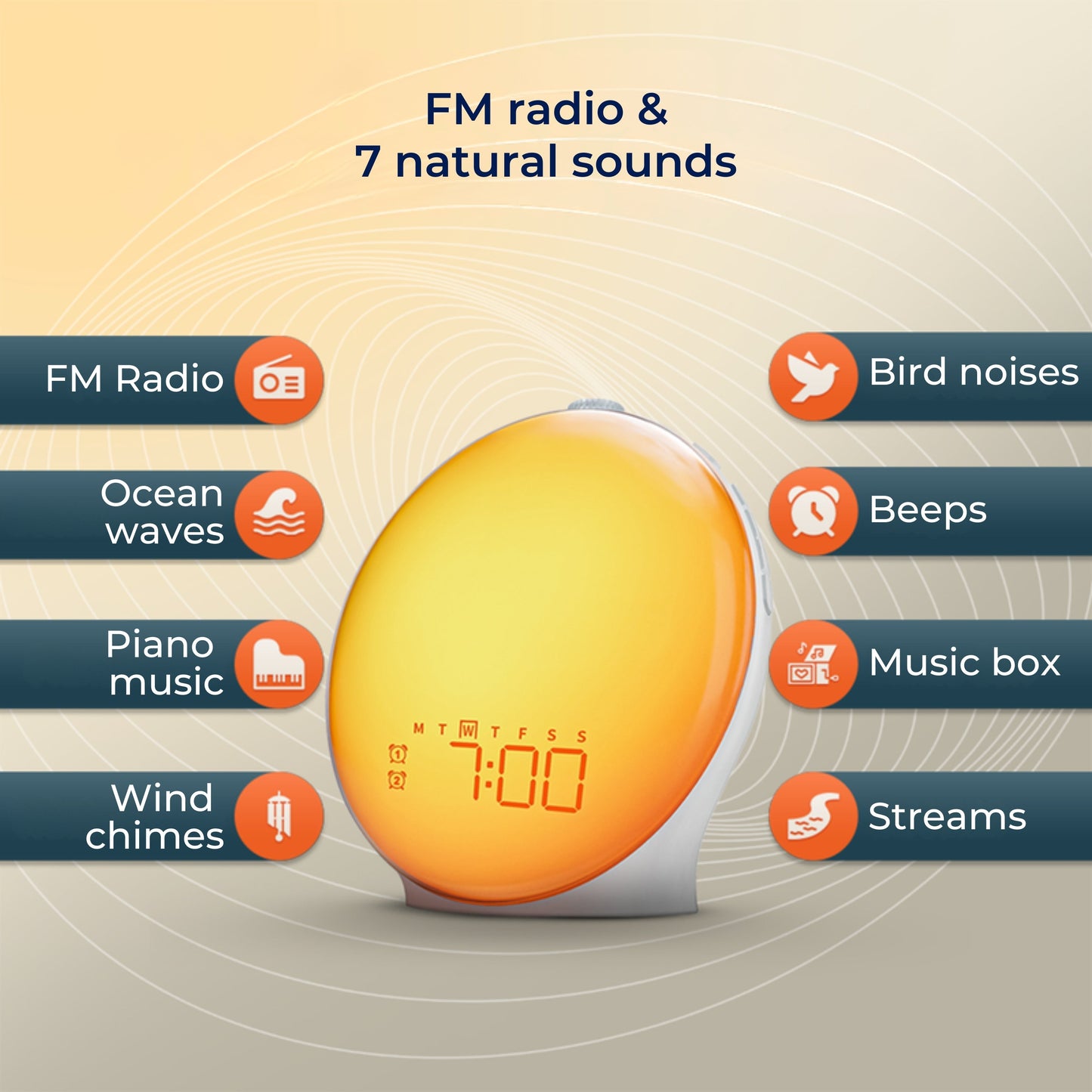 Frendorf | Sonnenaufgangswecker | Natürliches Aufwachlicht mit Umgebungsbeleuchtung für schwere Schläfer & dunkle Morgen