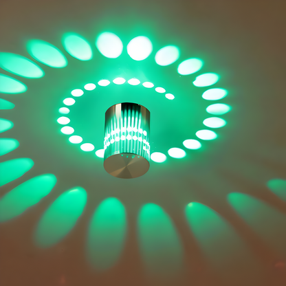 Frendorf | LuminBlast Wandleuchte - Zylindrische Wandlampe - Bunte Spirale Wandleuchten LED