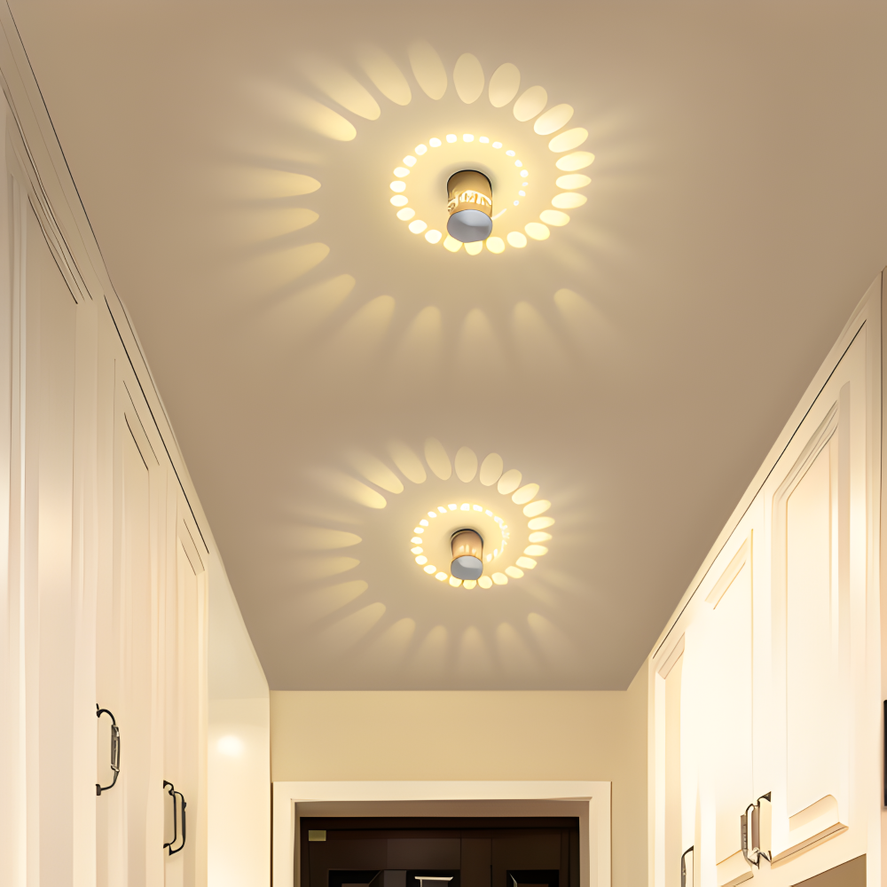 Frendorf | LuminBlast Wandleuchte - Zylindrische Wandlampe - Bunte Spirale Wandleuchten LED