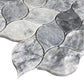 Luna Sky Marmor Blatt auf 12" x 12" Netzmosaikfliese - Belair Kollektion