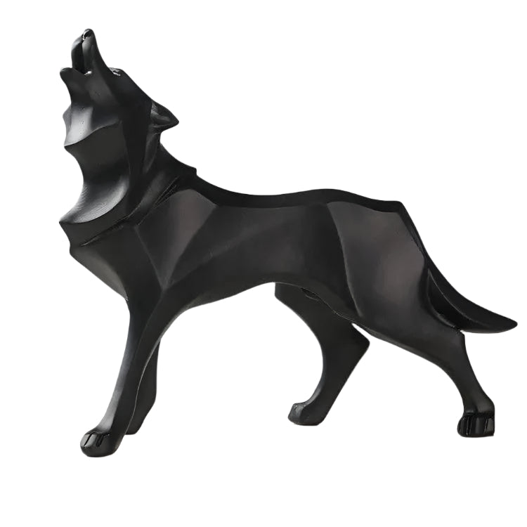 Frendorf | LupoForm – Geometrische Ulvenstatue mit scharfkantigem Design für moderne Räume