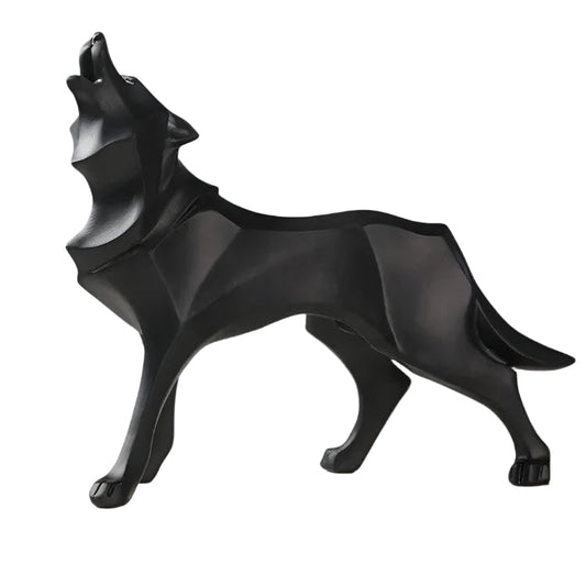 Frendorf | LupoForm – Geometrische Ulvenstatue mit scharfkantigem Design für moderne Räume
