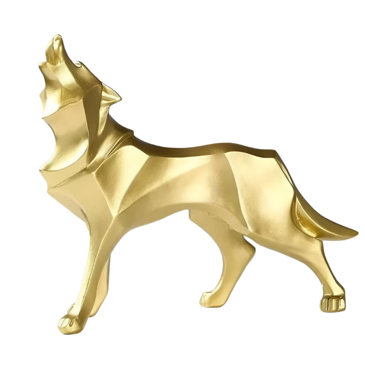 Frendorf | LupoForm – Geometrische Ulvenstatue mit scharfkantigem Design für moderne Räume