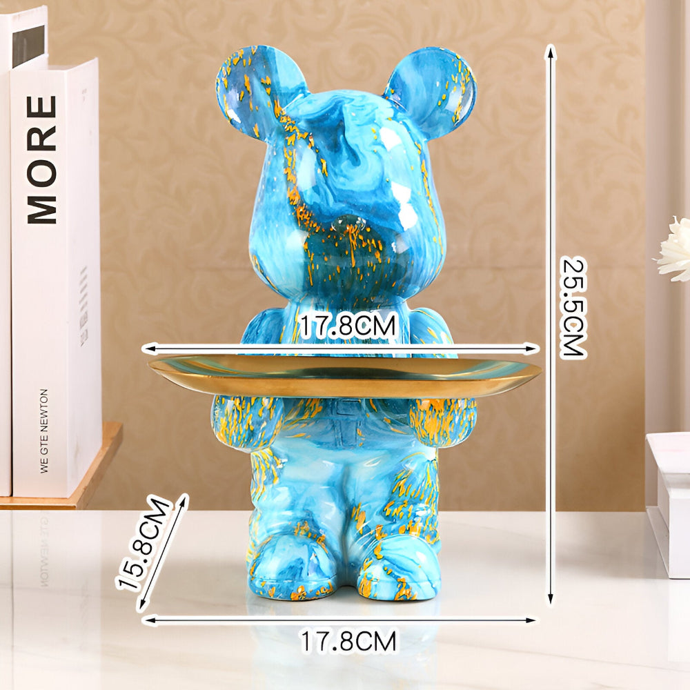 Frendorf | Luxe Bear - Multifunktionale Handgefertigte Kunstharzfigur und Organizer