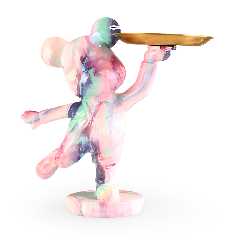 Frendorf | Luxe Bear - Multifunktionale Handgefertigte Kunstharzfigur und Organizer