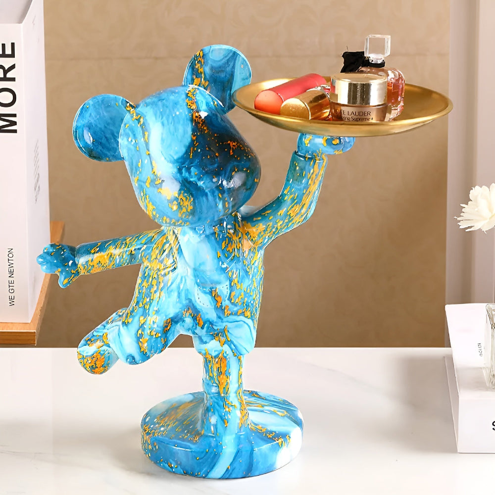 Frendorf | Luxe Bear - Multifunktionale Handgefertigte Kunstharzfigur und Organizer