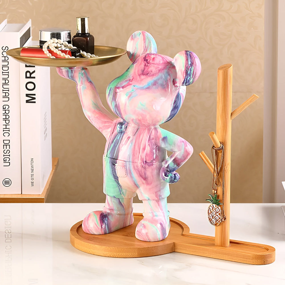 Frendorf | Luxe Bear - Multifunktionale Handgefertigte Kunstharzfigur und Organizer