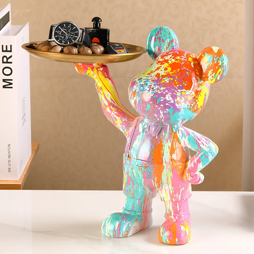 Frendorf | Luxe Bear - Multifunktionale Handgefertigte Kunstharzfigur und Organizer