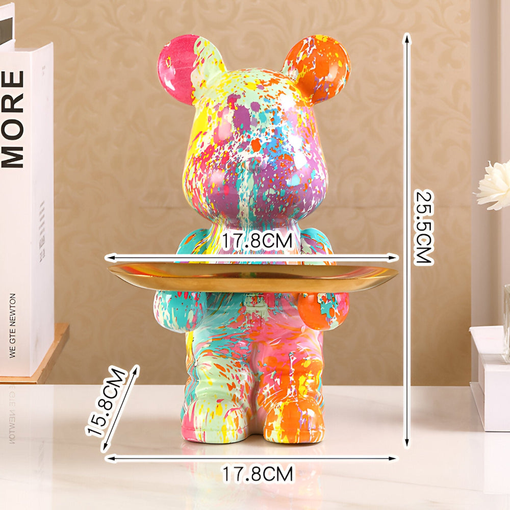 Frendorf | Luxe Bear - Multifunktionale Handgefertigte Kunstharzfigur und Organizer