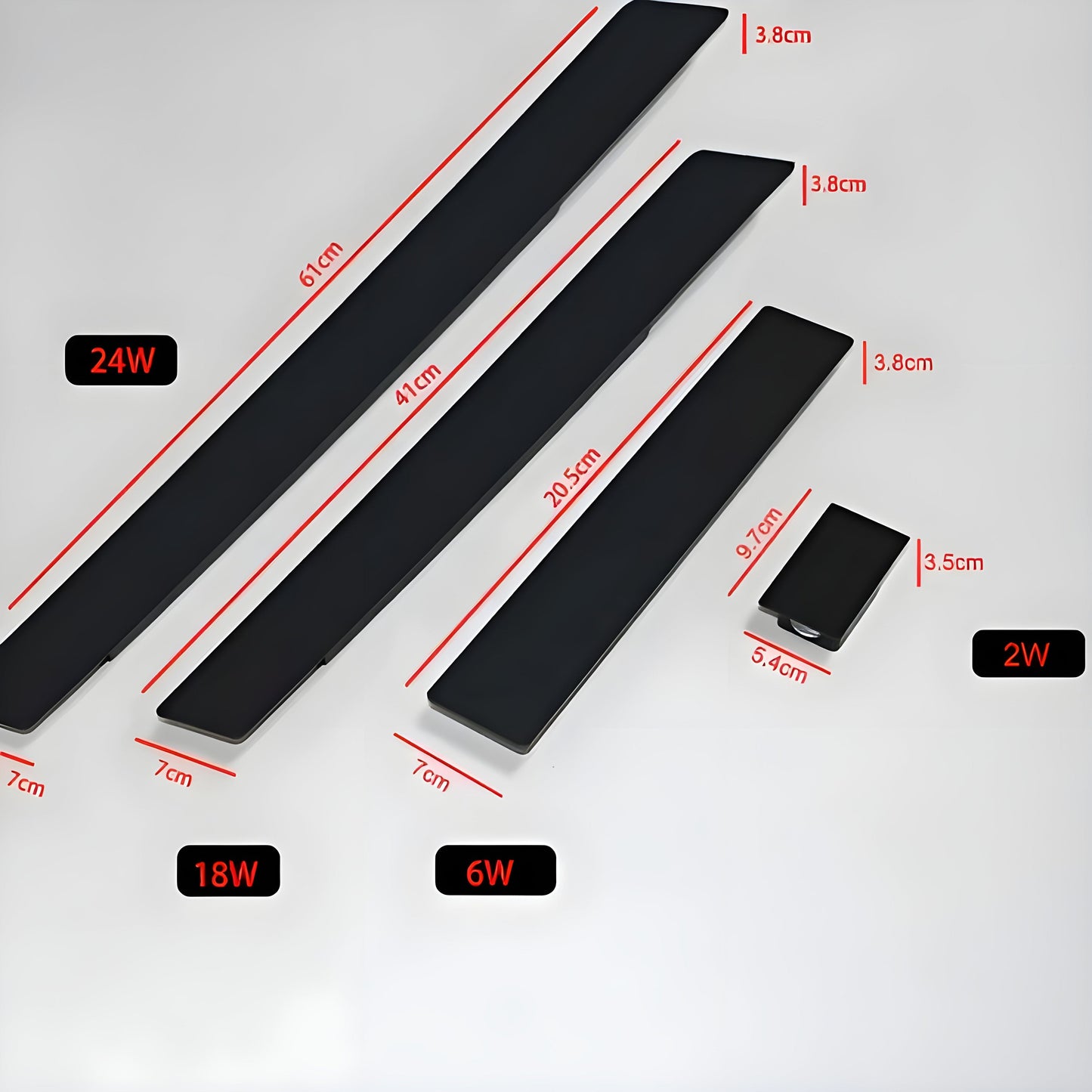Licht - Moderne wetterfeste LED-Wandleuchte aus Aluminium für den Außenbereich