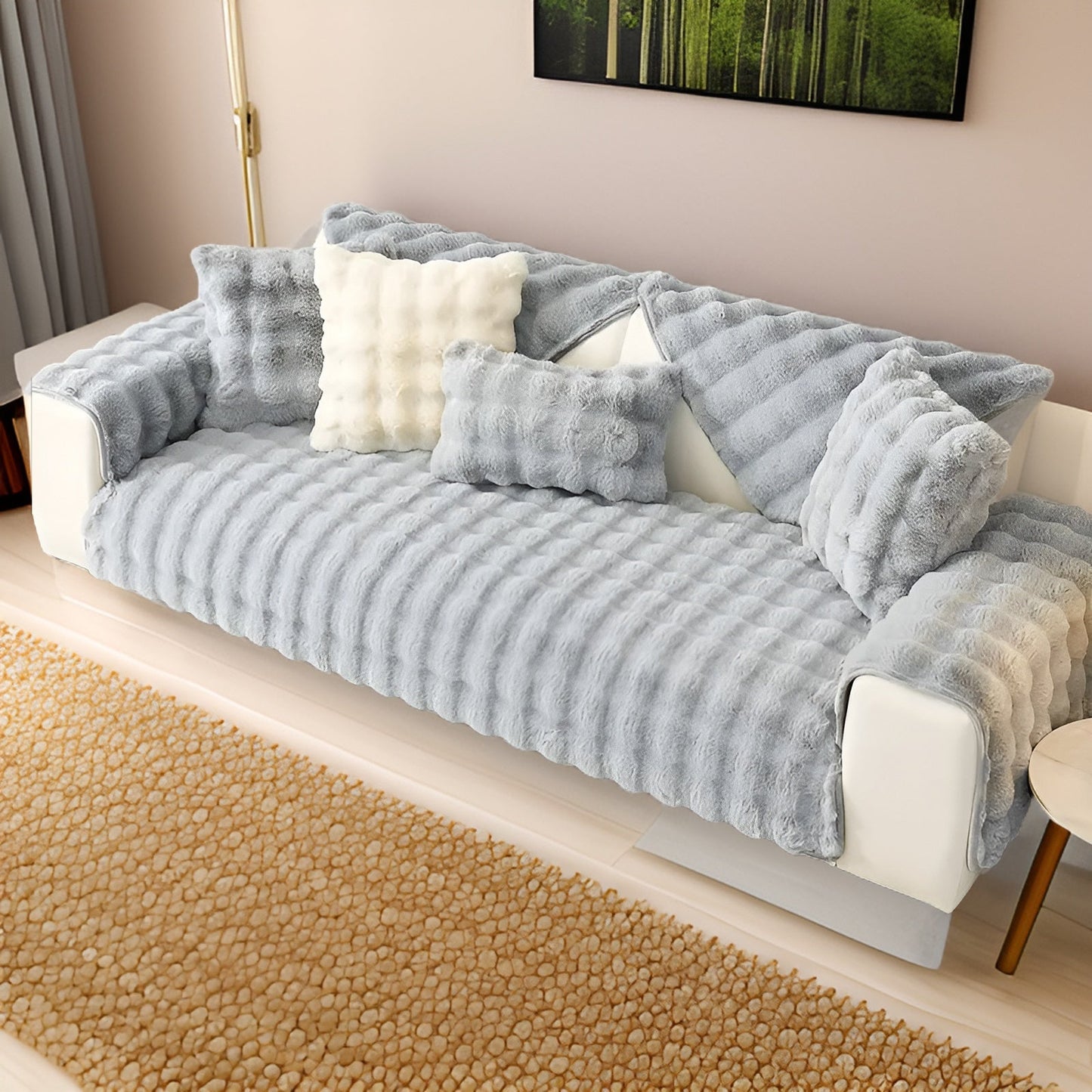 Luxe Cover Haustierfreundlicher Plüsch Sofabezug – Komfort & Stil Pur