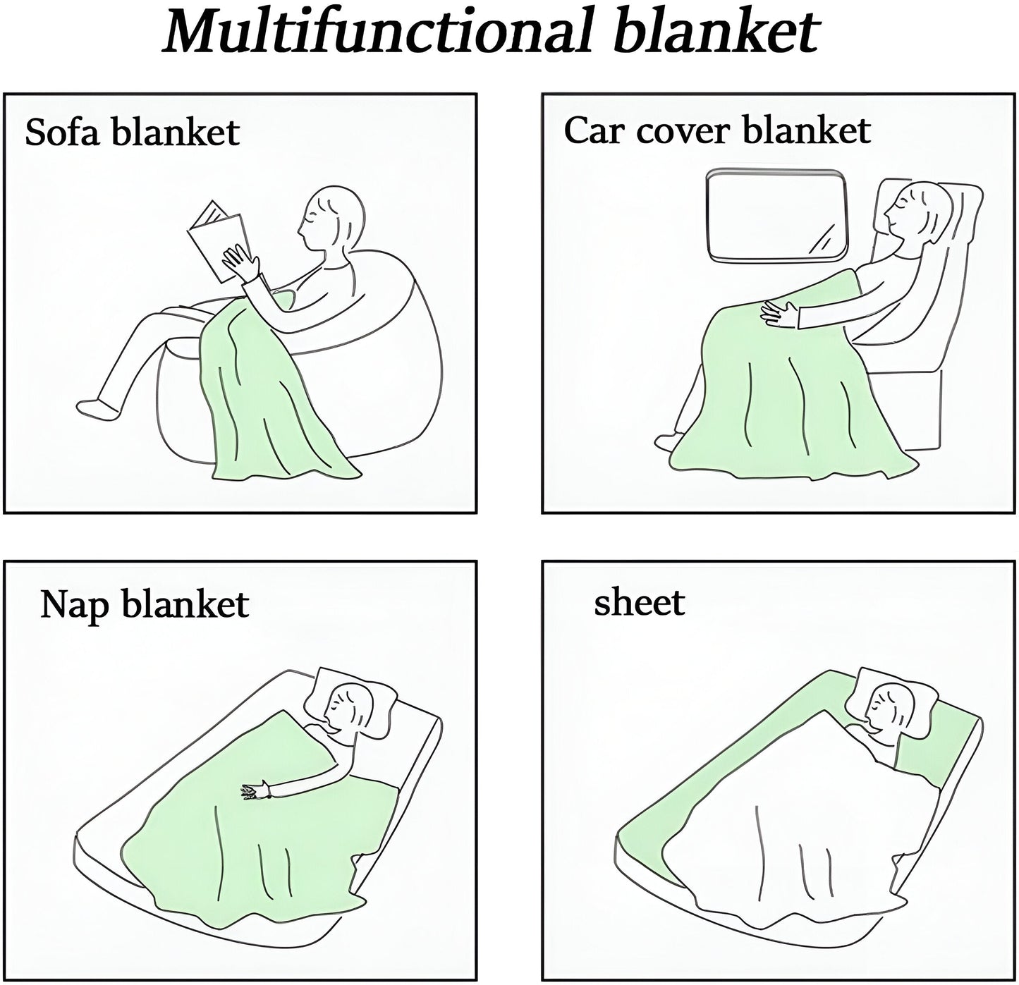 Frendorf | LuxeFleece - Kuschelige und elegante Wärmedecke für unterwegs Komfort