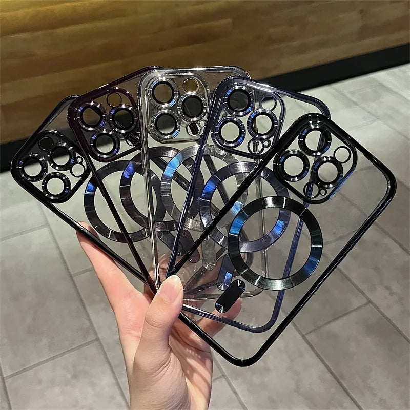 Frendorf | Plating Clear Soft Magnetic Case für iPhone
