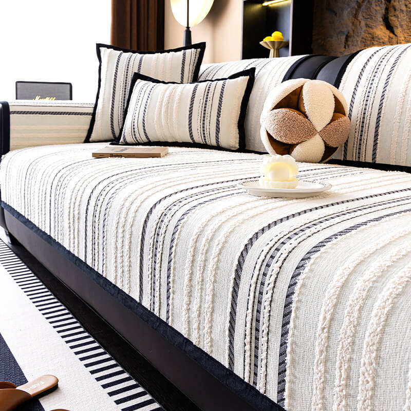 Luxus Chenille Weich Tragbar und Rutschfeste Sofa Schutz Couchbezug