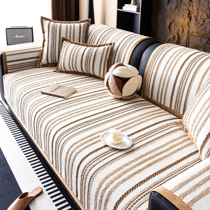 Luxus Chenille Weich Tragbar und Rutschfeste Sofa Schutz Couchbezug