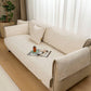 Luxuriöser einfarbiger Blatttexturiertes Jacquard Sofa Schutz Couchbezug