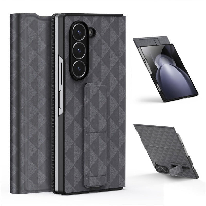 Frendorf | Luxuriöse Dreiecksmuster Magnetische PU-Leder Handyhülle mit Kartensteckplatz für Samsung Galaxy Z Fold 6