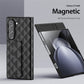 Frendorf | Luxuriöse Dreiecksmuster Magnetische PU-Leder Handyhülle mit Kartensteckplatz für Samsung Galaxy Z Fold 6