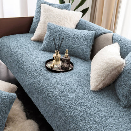 Luxus Warmes Fleece Möbel Schutzmatte Rutschfeste Sofa Abdeckung