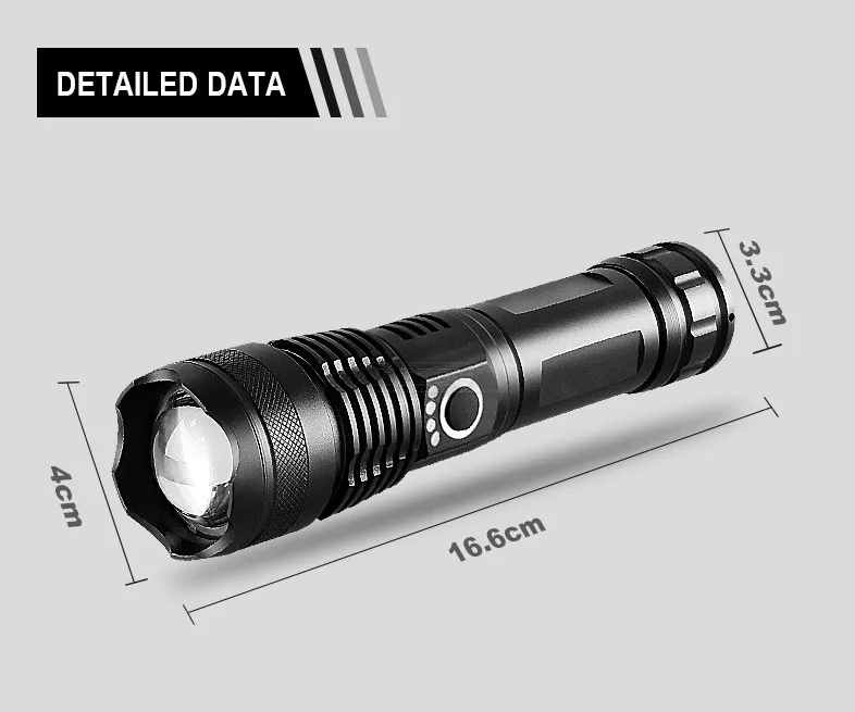 Frendorf |  LED Taschenlampe | Wiederaufladbare Taschenlampe