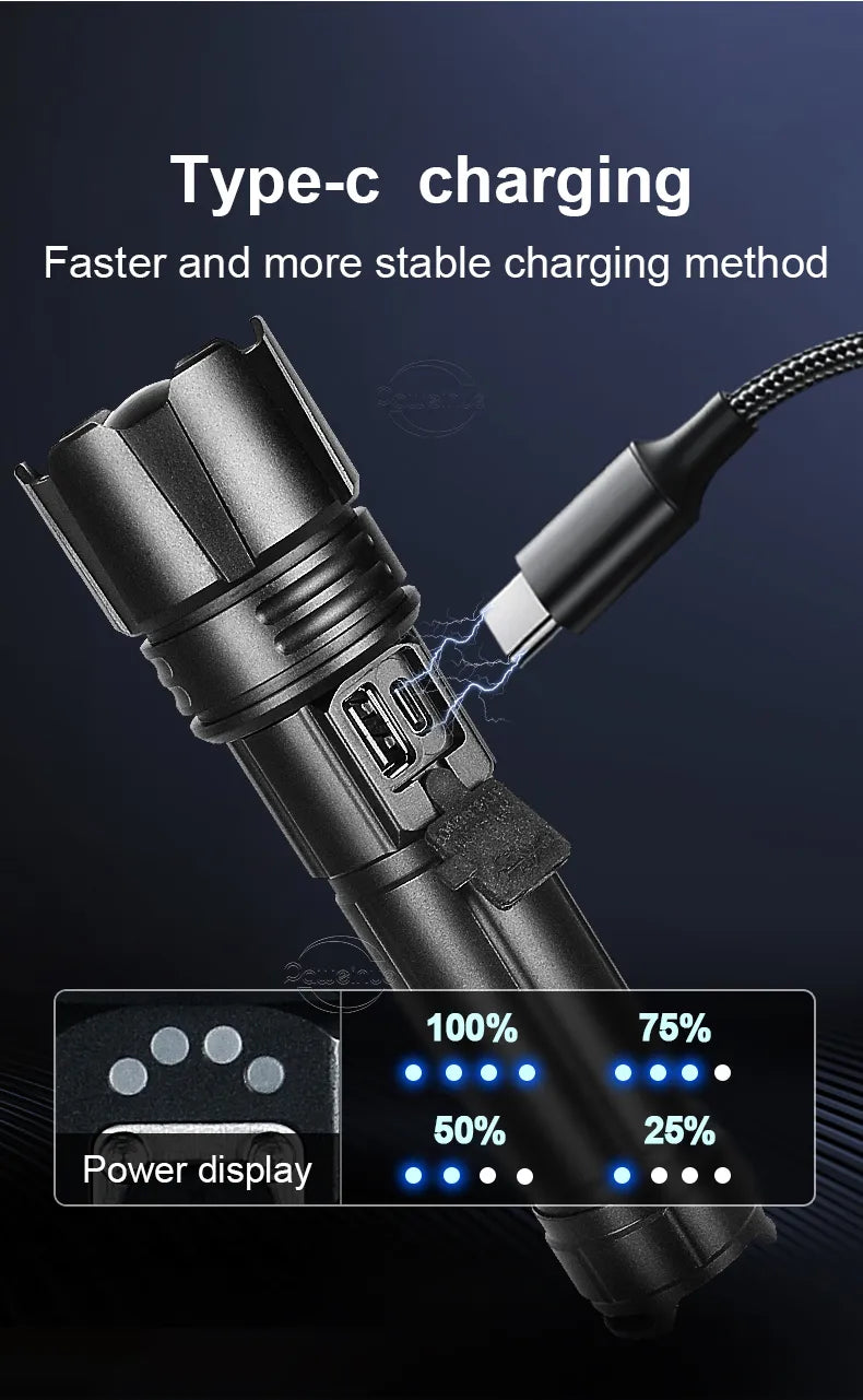 Frendorf |  LED Taschenlampe | Wiederaufladbare Taschenlampe