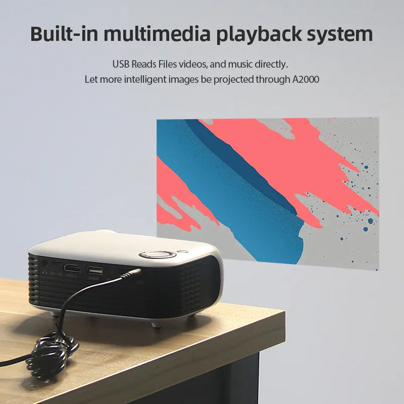 Frendorf |  Mini Projektor | Genießen Sie ein Kinoerlebnis überall!