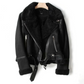 Frendorf | Lederjacke mit Sherpa-Futter