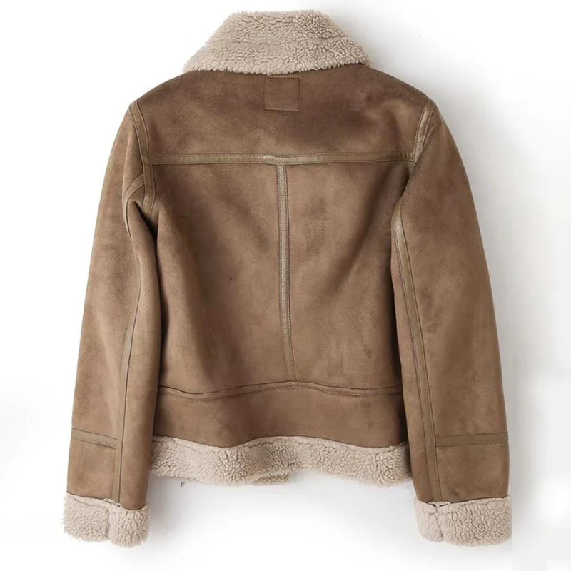 Frendorf | Lederjacke mit Sherpa-Futter