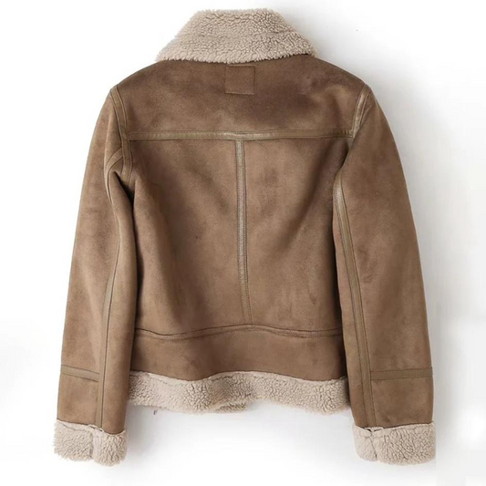 Frendorf | Lederjacke mit Sherpa-Futter