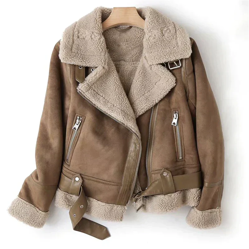 Frendorf | Lederjacke mit Sherpa-Futter