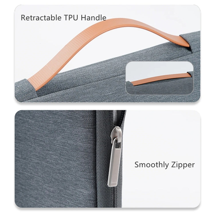 Frendorf | Für 13 Zoll Laptop Reißverschluss Wasserdichte Handtasche (Grau)