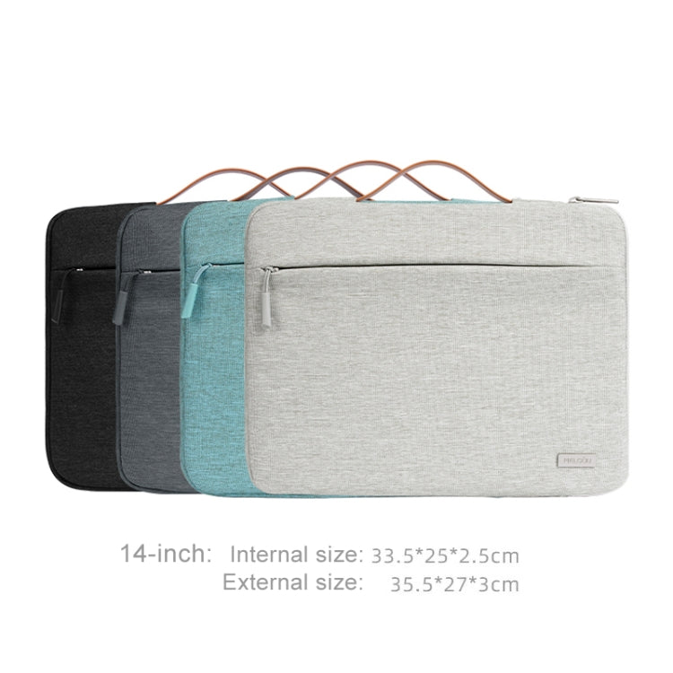 Frendorf | Für 14 Zoll Laptop Reißverschluss Wasserfest Handheld Sleeve Bag (Grau)