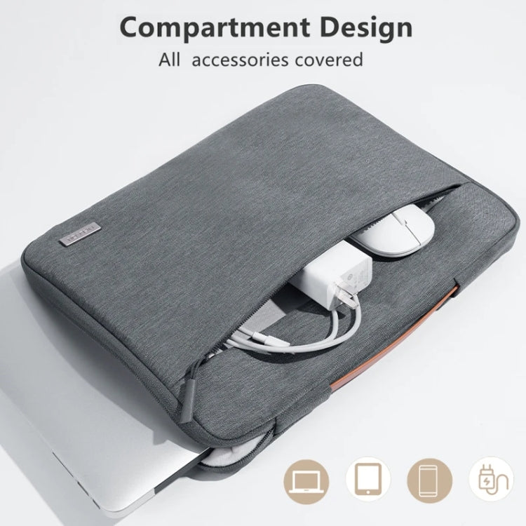 Frendorf | Für 14 Zoll Laptop Reißverschluss Wasserfest Handheld Sleeve Bag (Grau)