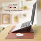 Frendorf | 4 in 1 Universal Wasserdicht PU Leder Laptop Innenfutter Tasche mit Griff & Ständer & Stifthalter + 2 Aufroller + Maus Tasche + Ladegerät Tasche Set für 11/12 Zoll Laptops (Schwarz)
