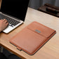 Frendorf | 4 in 1 Universal Wasserdichtes PU Leder Laptop Liner Tasche mit Griff & Ständer & Stifthalter + 2 Winder + Maus Tasche + Ladegerät Tasche Set für 11/12 Zoll Laptops (Rose Gold)