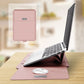 Frendorf | 4 in 1 Universal Wasserdichtes PU Leder Laptop Liner Tasche mit Griff & Ständer & Stifthalter + 2 Winder + Maus Tasche + Ladegerät Tasche Set für 11/12 Zoll Laptops (Rose Gold)