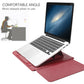 Frendorf | 4 in 1 Universal wasserdichter PU-Leder Laptop Innenbeutel mit Griff & Ständer & Stifthalter + 2 Winder + Mausbeutel + Ladegerät Beutel Set für 13 / 14 Zoll Laptops (Dunkelblau)