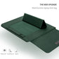 Frendorf | 4 in 1 Universal Waterproof PU Leder Laptop Liner Bag mit Griff & Ständer & Stifthalter + 2 Winder + Maus Tasche + Ladegerät Tasche Set für 13 / 14 Zoll Laptops (Rot)
