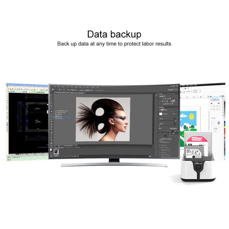 Frendorf | Blueendless 2,5 / 3,5 Zoll SATA USB 3.0 2-Bay Festplatten-Dock (EU-Stecker)