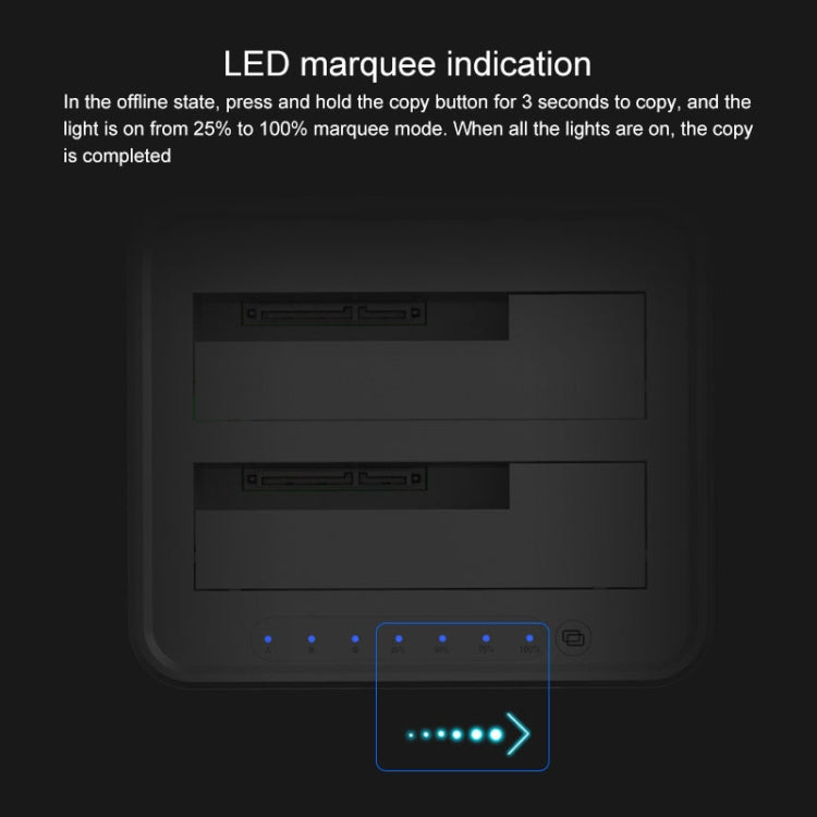 Frendorf | Blueendless 2,5 / 3,5 Zoll SATA USB 3.0 2 Fach Offline Kopie Festplatten Dock (AU Stecker)